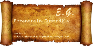Ehrenstein Gusztáv névjegykártya